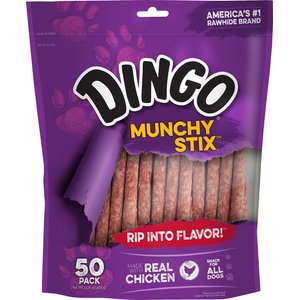 Dingo Munchy Stix Chicken Flavor Dog Treat, 50 count