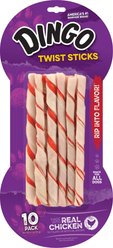 Dingo Twist Sticks Chicken Flavor Dog Treat, 10 count