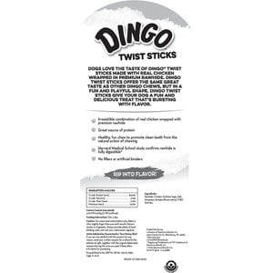 Dingo Twist Sticks Chicken Flavor Dog Treat, 10 count