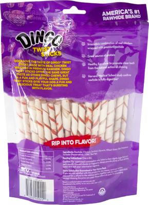 Show full view: Dingo Twist Sticks Chicken Flavor Dog Treat, 50 count slide 3 of 9
