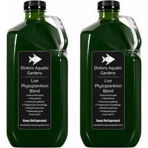 Dinkins Aquatic Gardens Live Phytoplankton Six Species Blend Fish Food, 1-gal bottle