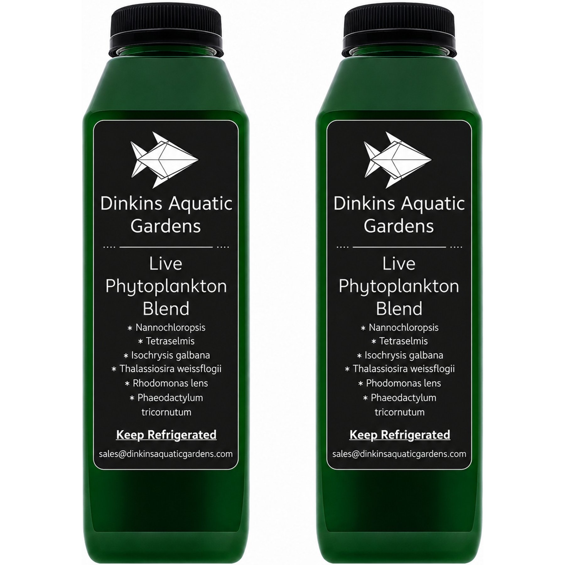 Dinkins Aquatic Gardens Live Phytoplankton Six Species Blend Fish Food, 32-oz bottle