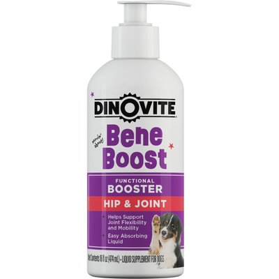 Dinovite Dinovite BeneBoost Hip & Joint Glucosamine Joint Mobility Liquid Bacon Flavored Food Topper Supplement for Adult & Senior Dogs, 16-fl oz bottle