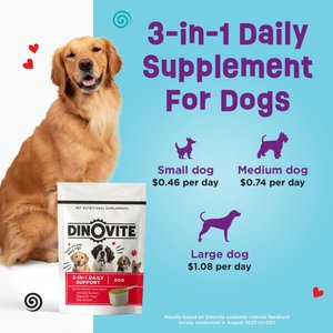 Dinovite Large Dog Supplement, 5.3-lb bag