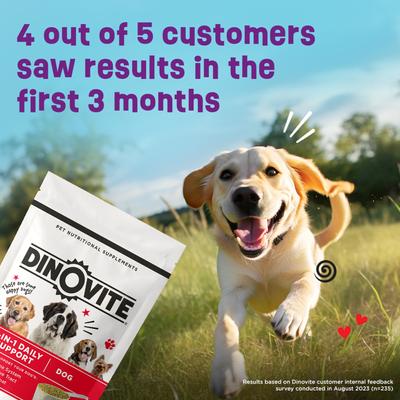 Show full view: Dinovite Dog Supplement for Large Dogs, 5.3-lb bag slide 10 of 12