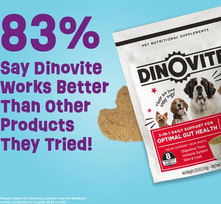 Show full view: Dinovite Dog Supplement for Medium Dogs, 3.5-lb bag slide 7 of 12