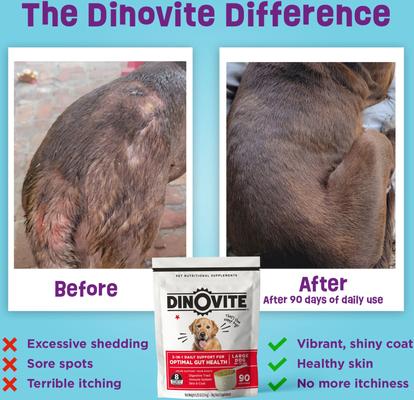 Show full view: Dinovite Dog Supplement for Medium Dogs, 3.5-lb bag slide 4 of 12