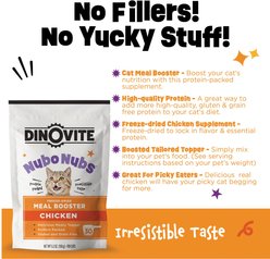 Dinovite NubONubs Meal Booster Topper Chicken Flavored Gluten & Grain-Free Protein Powder Supplement for Cats, 5.3-oz bag slide 2 of 6