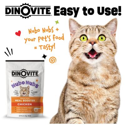 Show full view: Dinovite NubONubs Meal Booster Topper Chicken Flavored Gluten & Grain-Free Protein Powder Supplement for Cats, 5.3-oz bag slide 7 of 8