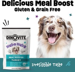 Dinovite NubONubs Meal Booster Topper Turkey Flavored Gluten & Grain-Free Protein Powder Supplement for Dogs, 5.3-oz bag slide 2 of 6