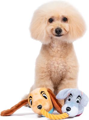 Show full view: Disney Classics Lady & The Tramp Spaghetti Rope Squeaky Plush Dog Toy, 14-in slide 4 of 6