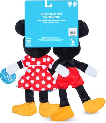 Show full view: Disney Classics Mickey & Friends Mickey Mouse & Minnie Mouse Squeaky Plush Dog Toys, 12-in, 2 count slide 2 of 5