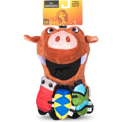Disney Classics Disney Classics The Lion King Pumba & Bugs Squeaky Plush Dog Toy, 9-in