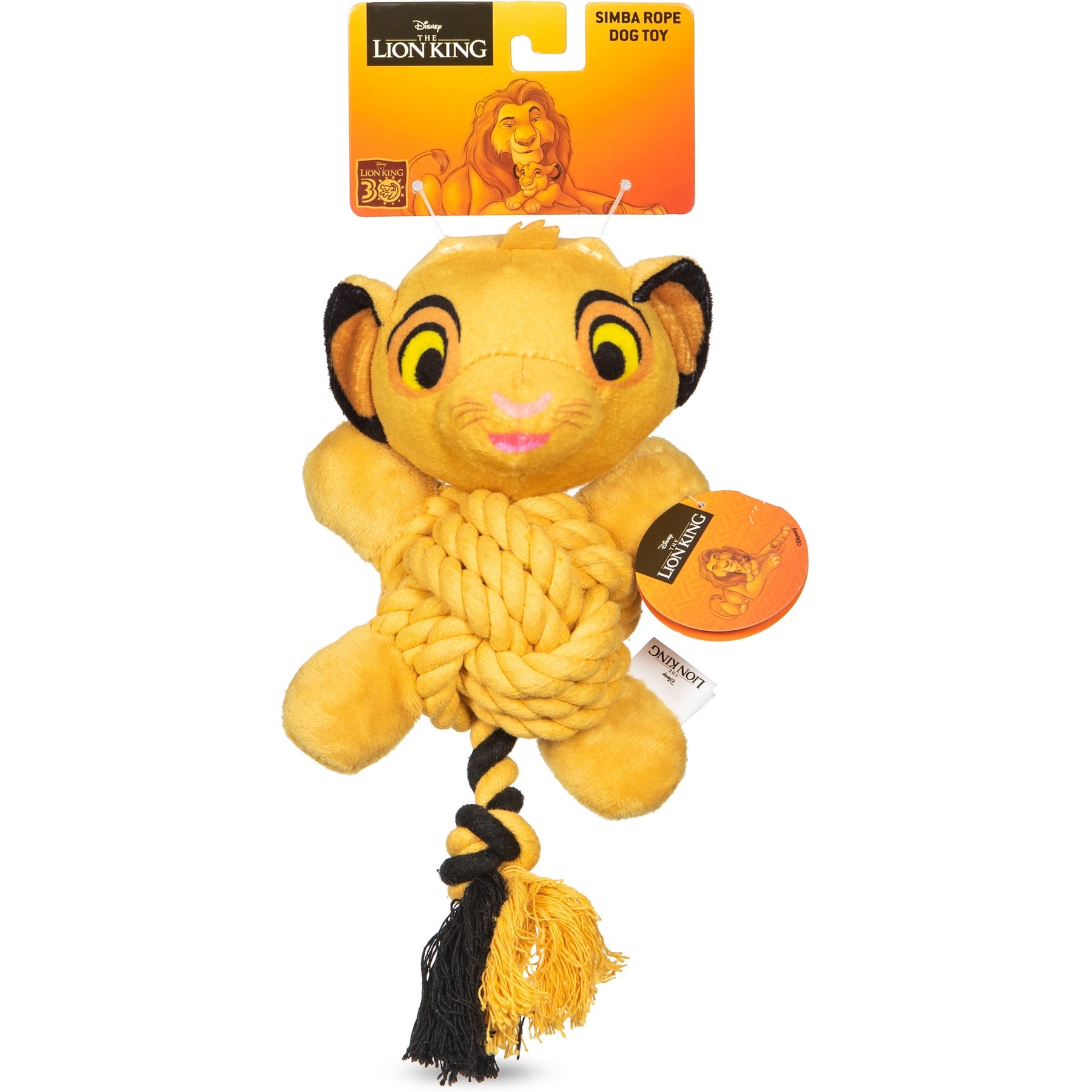 Disney Classics The Lion King Simba Squeaky Plush Dog Toy, 9-in