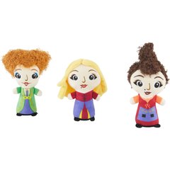 Disney Halloween Hocus Pocus Sanderson Sisters Plush Squeaky Dog Toy, Small/Medium, 3 count