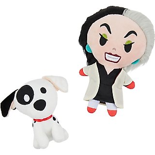 Disney Halloween Villains Cruella De Vil & Dalmatian Plush Cat Toy with Catnip, 2 count slide 1 of 3