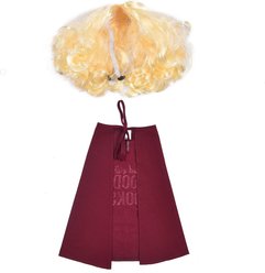 Disney Hocus Pocus Halloween Sarah Sanderson Cape & Pet Wig Dog Costume with PVC Bag & Insert Card, Small slide 2 of 6