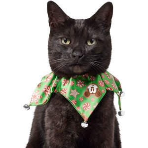 Disney Mickey & Minnie Mouse Holiday Gingerbread Cat Collar, 8 to 12-in neck, 3/8-in wide