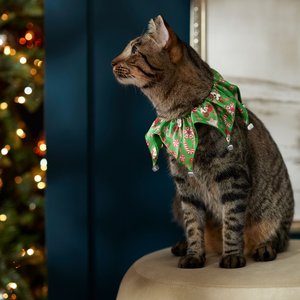 Disney Mickey & Minnie Mouse Holiday Gingerbread Cat Collar, 8 to 12-in neck, 3/8-in wide