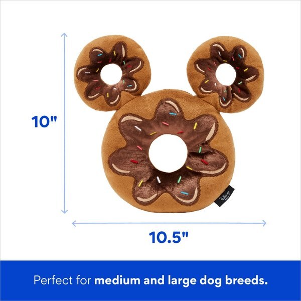 Disney Mickey Mouse Donut Plush Squeaky Dog Toy