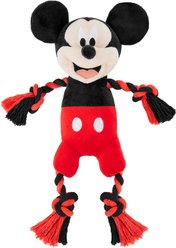 Disney Mickey Mouse Plush with Rope Squeaky Dog Toy