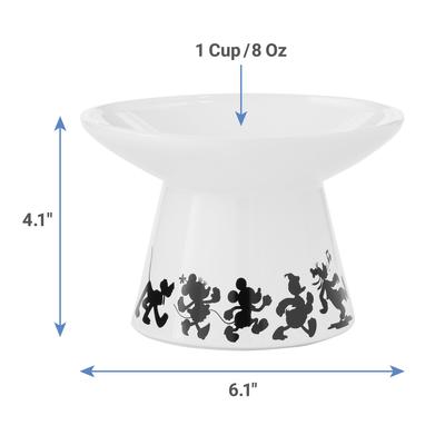 Show full view: Disney Mickey Mouse Wide Shape Non-Skid Elevated Ceramic Cat Bowl, 1 cup slide 2 of 7