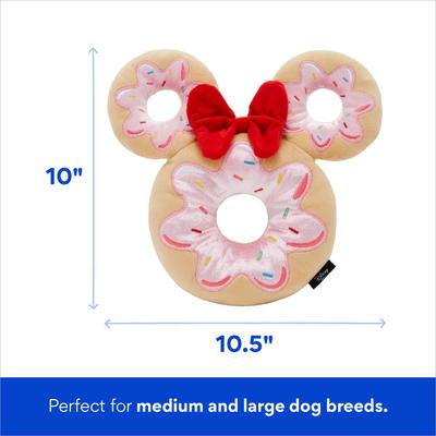 Show full view: Disney Minnie Mouse Donut Plush Squeaky Dog Toy slide 2 of 5