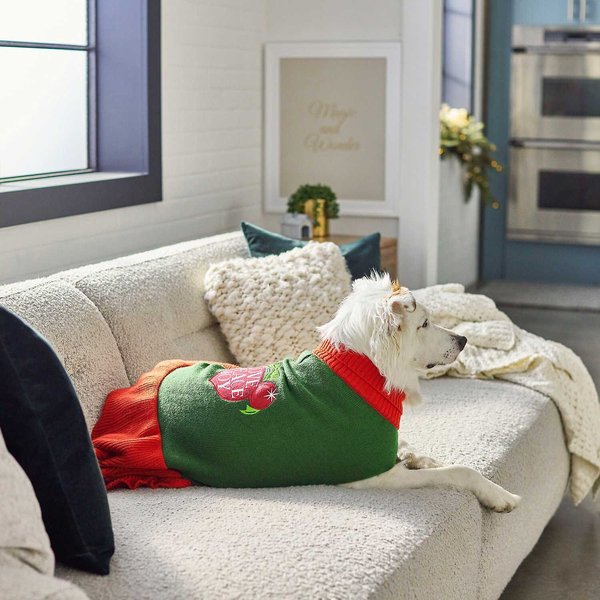 Show full view: Disney Minnie Mouse "Love, Peace, Joy" Dog & Cat Sweater Dress, XX-Large slide 6 of 9