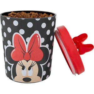 Disney Minnie Mouse Peek-A-Boo Melamine Dog & Cat Treat Jar, 8 cup