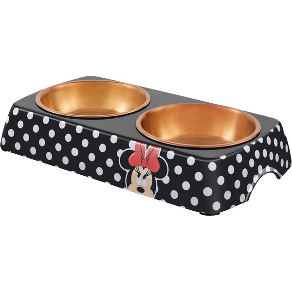 Disney Minnie Mouse Peek-A-Boo Melamine Stainless Steel Dog & Cat Bowl