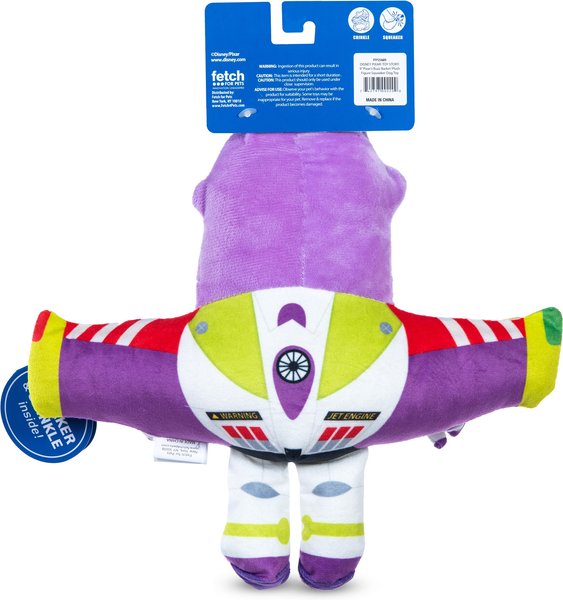DISNEY PIXAR Toy Story Buzz Squeaky Plush Dog Toy, 9-in