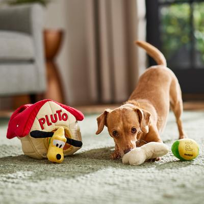 Show full view: Disney Pluto's Dog House Hide & Seek Puzzle Plush Squeaky Dog Toy, Small slide 4 of 6