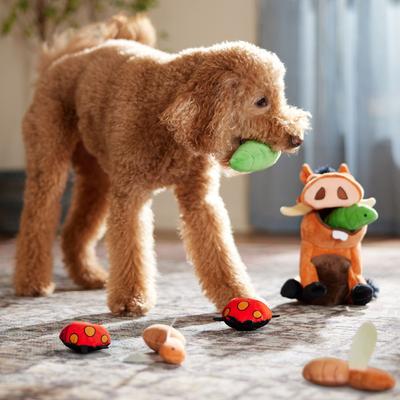 Show full view: Disney Pumbaa Hide & Seek Puzzle Plush Squeaky Dog Toy, Small/Medium slide 4 of 6