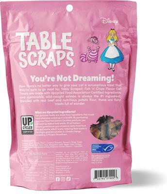Show full view: Disney Table Scraps Alice in Wonderland Fish 'n' Chips Recipe Upcycled Cat Treats, 3-oz bag slide 3 of 8