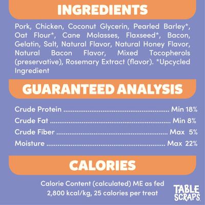 Show full view: Disney Table Scraps Stitch Sweet Hawaiian Bacon Flavor Upcycled Dog Treats, 5-oz bag slide 6 of 9