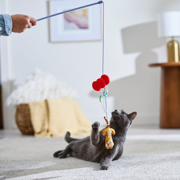Catstages Rainbow Cloud Teaser Wand Cat Toy with Catnip