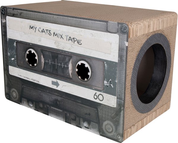 District 70 MIXTAPE Retro Cardboard Cat Scratcher, Large