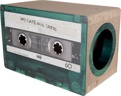 District 70 MIXTAPE Retro Cardboard Cat Scratcher, Large, Emerald