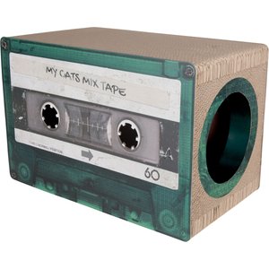 District 70 MIXTAPE Retro Cardboard Cat Scratcher, Large, Emerald
