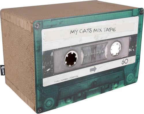 Show full view: District 70 MIXTAPE Retro Cardboard Cat Scratcher, Large, Emerald slide 3 of 7