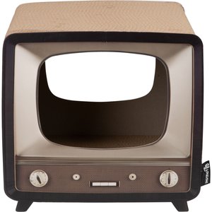 District 70 TELLY Retro Design Cat Scratcher, Brown