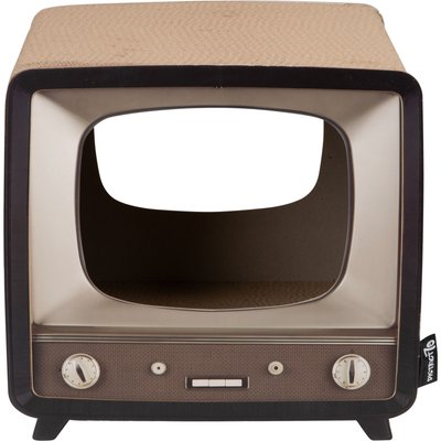 District 70 District 70 TELLY Retro Design Cat Scratcher, Brown