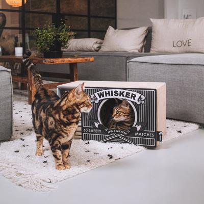 Show full view: District 70 WHISKER Cardboard Cat Scratcher, Black slide 3 of 4