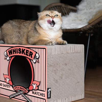 Show full view: District 70 WHISKER Cardboard Cat Scratcher, Pink slide 2 of 2