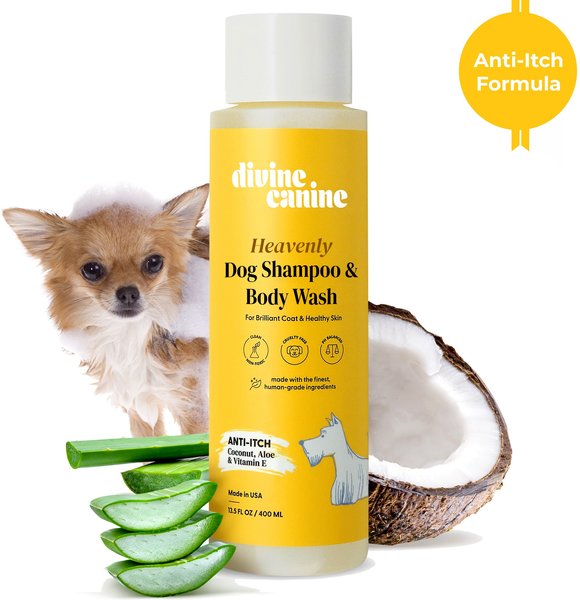 Show full view: Divine Canine Anti-Itch Heavenly Coconut, Aloe & Vitamin E Dog Shampoo, 13.5-fl oz bottle slide 1 of 9