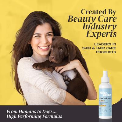 Show full view: Divine Canine Coconut-Moisturizing Paw Sanitizer Spritz, Anti-Bacterial & Anti-Fungal Alchohol-Free Dog Paw Cleaner, 5.1-fl oz spray slide 7 of 10