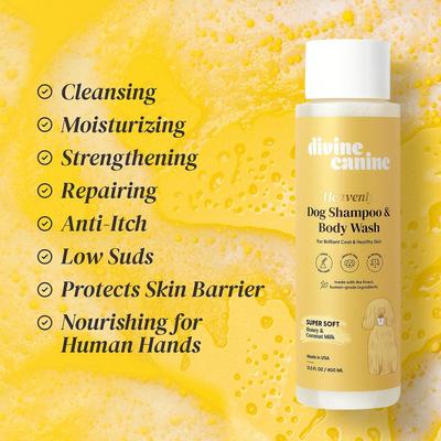 Show full view: Divine Canine Super Soft Heavenly Honey & Coconut Milk Dog Shampoo, 13.5-fl oz bottle slide 5 of 10