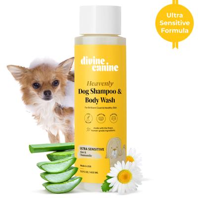 Show full view: Divine Canine Ultra Sensitive Heavenly Aloe & Chamomile Dog Shampoo, 13.5-fl oz bottle slide 1 of 11