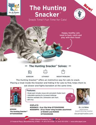 Show full view: Doc & Phoebe's Cat Co. The Hunting Snacker Interactive Cat Treat Toy, Blue slide 8 of 10