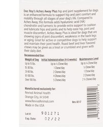 Doc Roy's Aches Away Plus Soft Chew for Medium & Large Dogs, 90 count slide 2 of 3